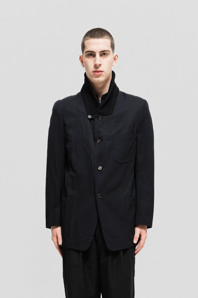 YOHJI YAMAMOTO Y'S FOR MEN - Button up gabardine jacket with a