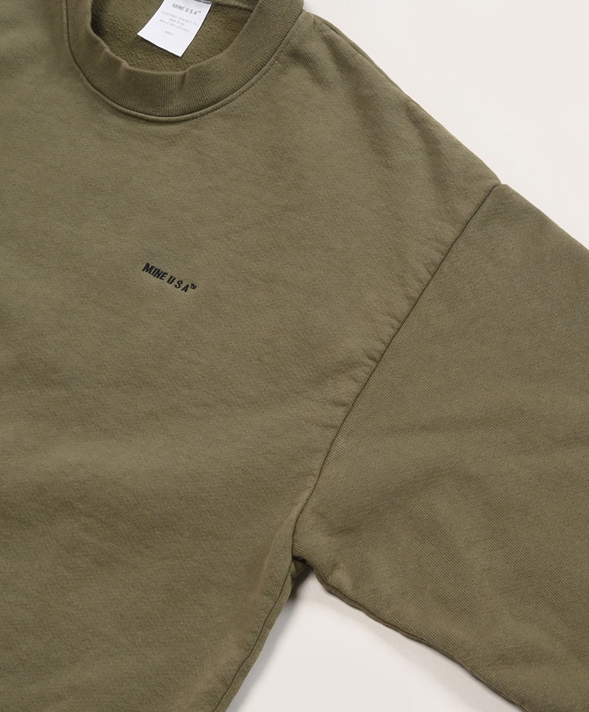 Pigment/Garment Dye Sweat Crew 14oz(2(MEN) GD Olive/ジーディー