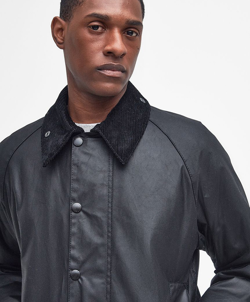 Beaufort Wax Cotton Blouson (Regular Fit)(34 BLK(Black)): Barbour