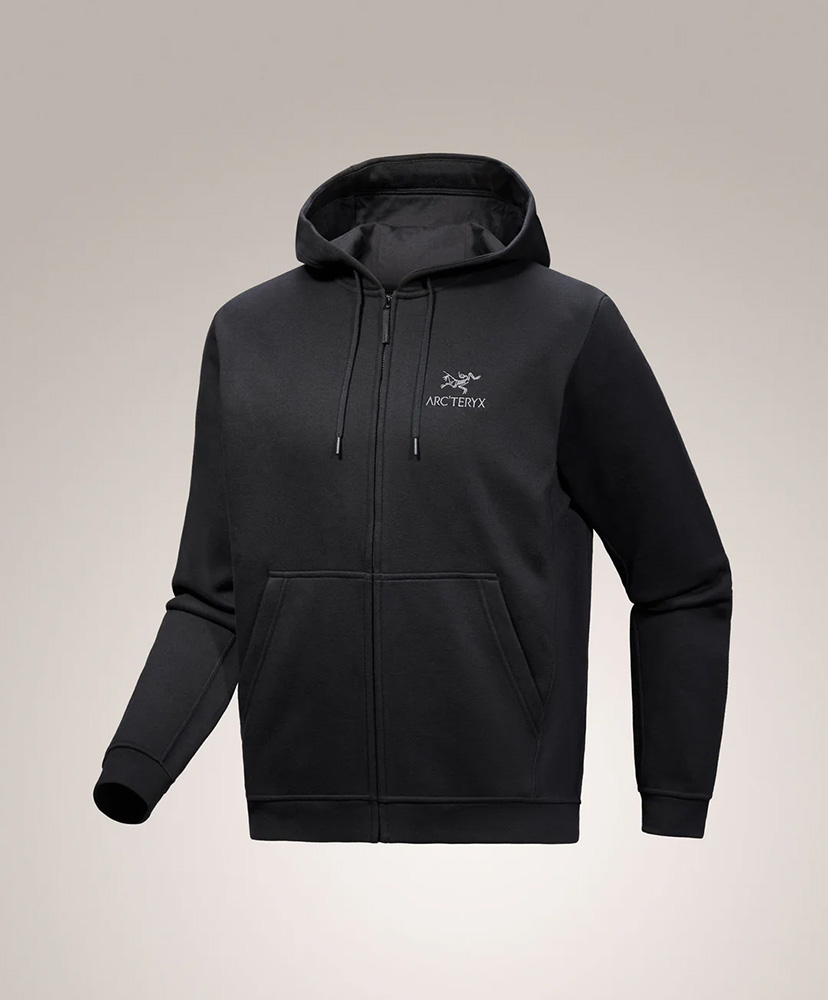 Emblem Fleece Full-Zip Hoody Men's(L(MEN) Black/ブラック): ARC'TERYX