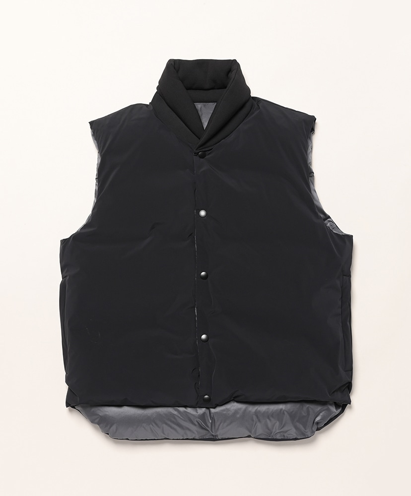 Nylon Stretch Reversible Down Vest(38 Black/ブラック): Scye