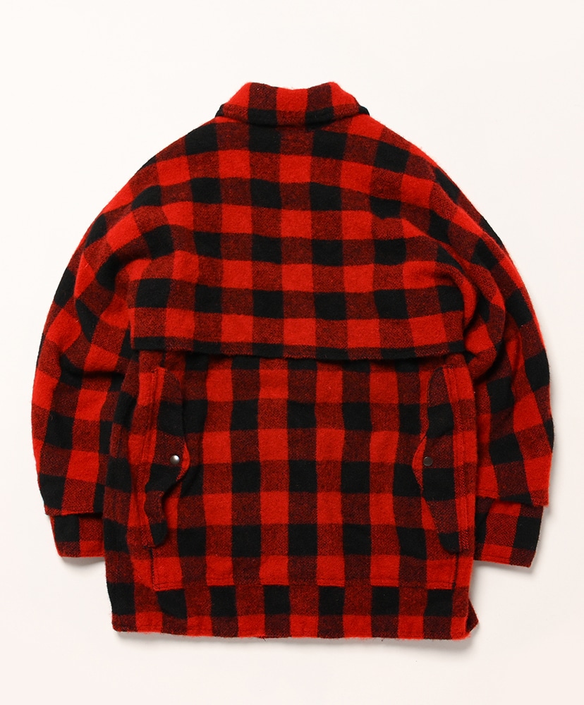WP-J010-051 - ウールチェック 製品縮絨 Filson Wネーム(M(MEN) Red