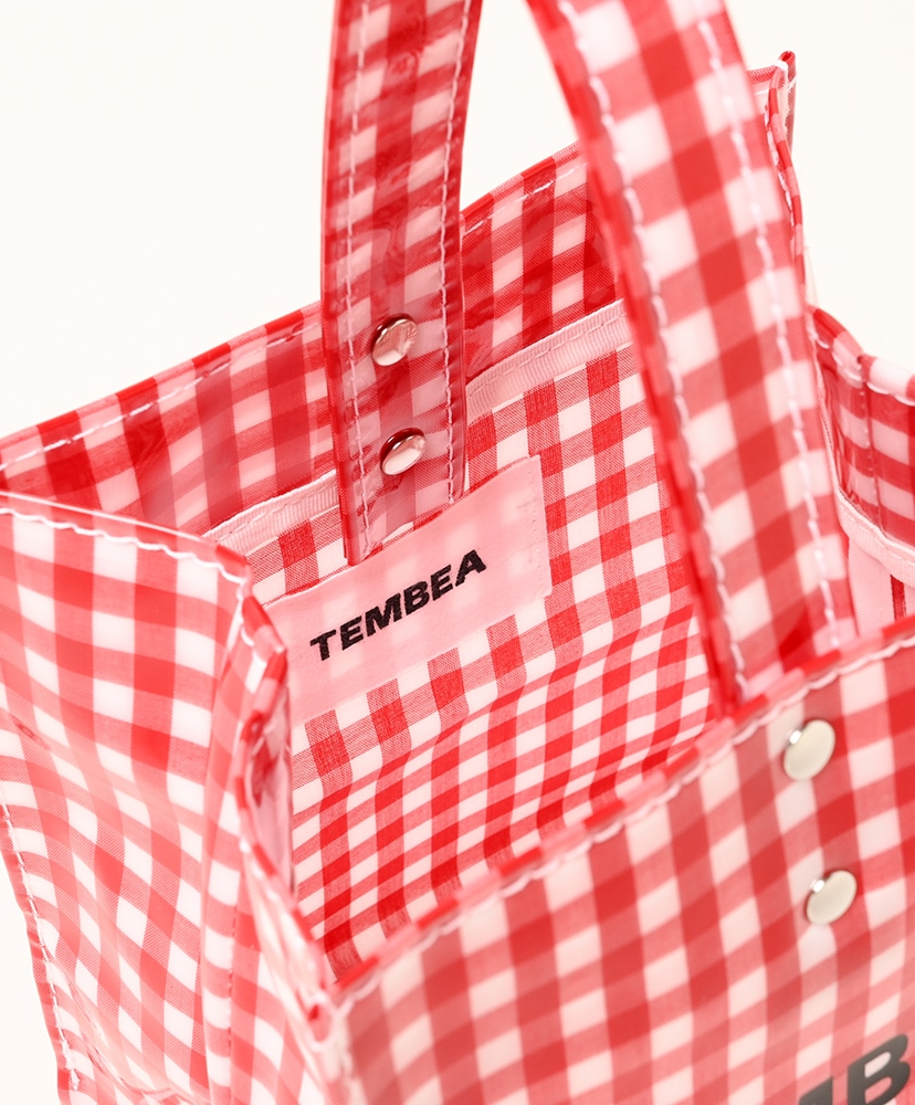 Cube Tote - PVC(ONE Gingham Black/ギンガムブラック): TEMBEA
