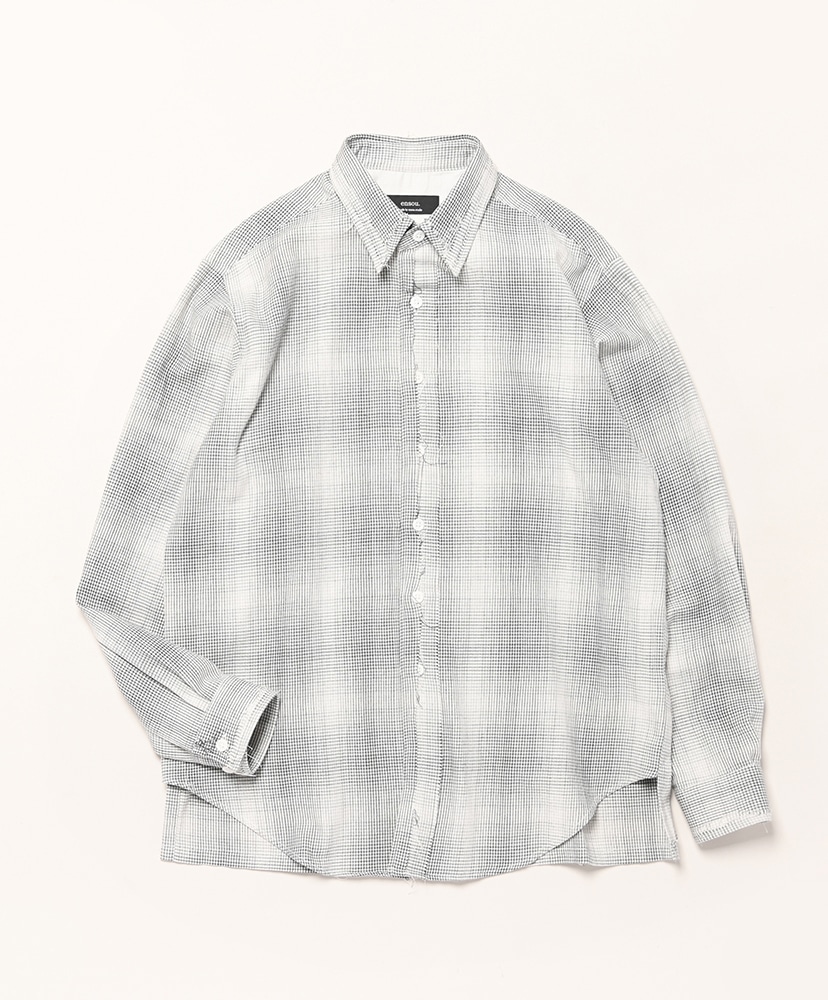 Rough Cut Shirt(L(MEN) Smoke Check/スモークチェック): ensou.