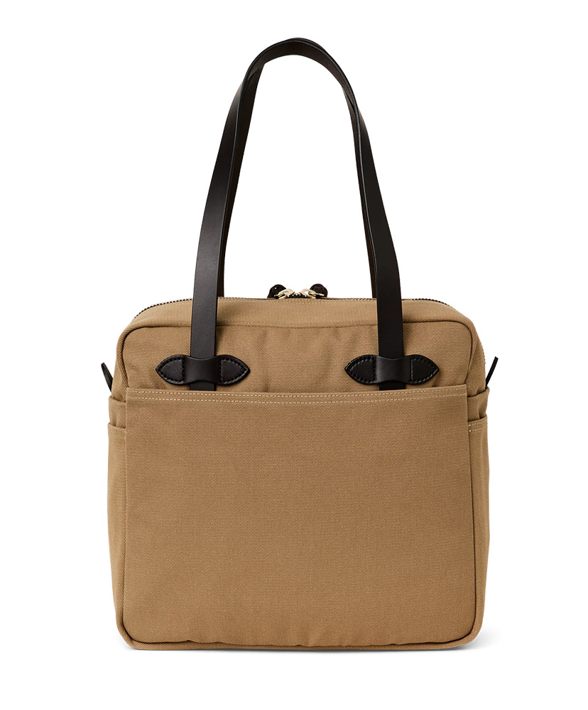 RUGGED TWILL TOTE BAG WITH ZIPPER(ONE Dark Tan/ダークタン): FILSON