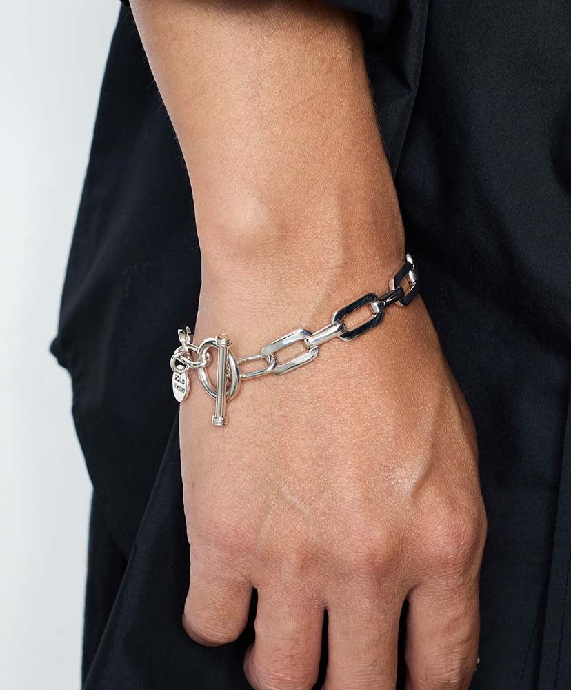 Harden Link Bracelet - 10mm(19 Silver/シルバー): XOLO JEWELRY
