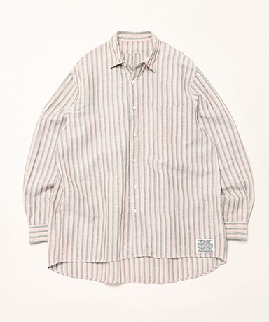 LOFTMAN別注 Sleeping Shirt(0(MEN) Pink Stripe/ピンクストライプ
