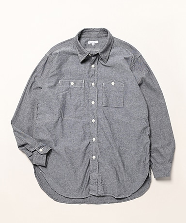 Work Shirt - Cotton Chambray(M(MEN) Grey/グレー): ENGINEERED GARMENTS