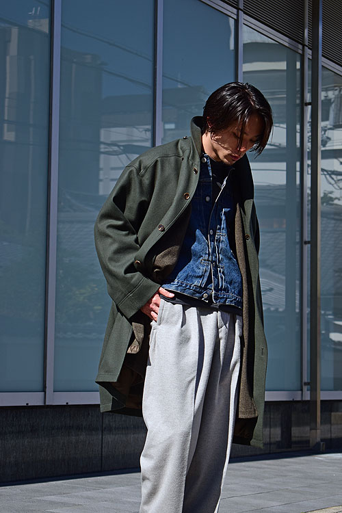 AURALEE[オーラリー] 23AW Light Melton Hooded Liner Coat