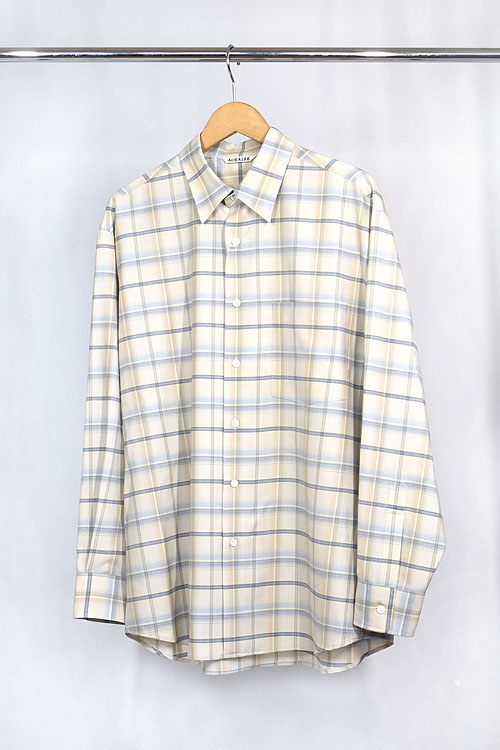 AURALEE[オーラリー] Super Light Wool Check Shirt - 4/6(sat)~ Launch