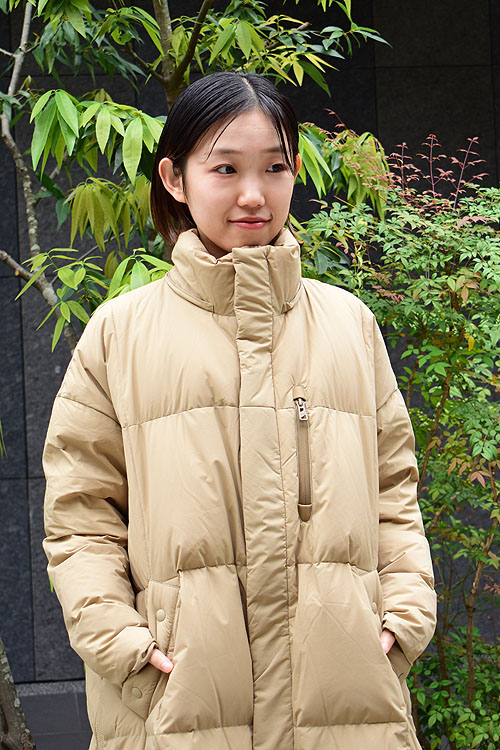 F/CE × NANGA FT Long Down Hoodie-Beige(1981Lady's)