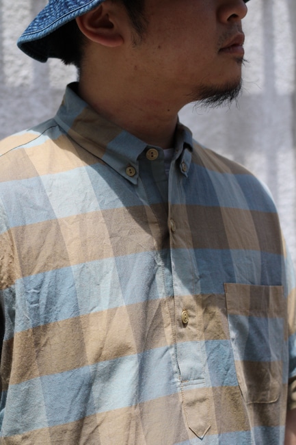 SASSAFRAS[ササフラス] Wheel Barrow Shell Shirt 1/2 - Block Check