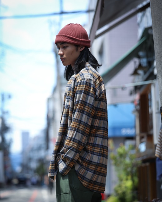 CIOTA フランネル柄BDシャツ [ベージュ]