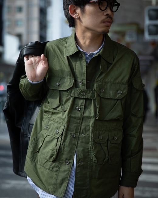ENGINEERED GARMENTS Explored Shirt Jacket [Olive]