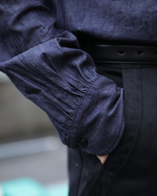 BRU NA BOINNE くしゅっとSPシャツ2号 [インディゴ]