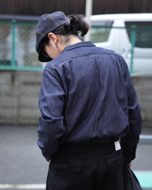 BRU NA BOINNE くしゅっとSPシャツ2号 [インディゴ]