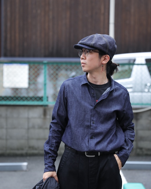 BRU NA BOINNE くしゅっとSPシャツ2号 [インディゴ]