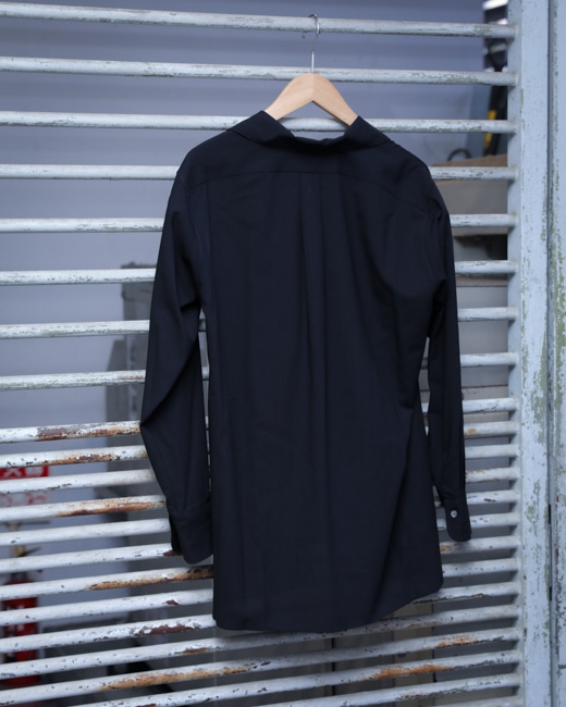 MAATEE&SONS H WOOL ONE PIECE COLLAR SHIRTS SP [BLACK]