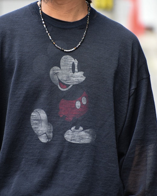 HERILL Ramie High Gauge Crew Neck [Navy]