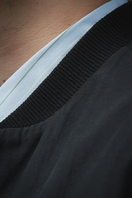 山内 [2plyキュプラ×コットン・山内リブ付きジップジャケット]