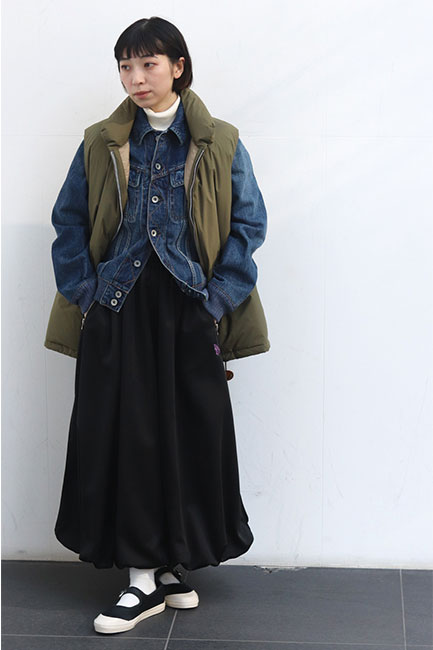 NEEDLES/ニードルズ】Balloon Track Skirt Poly Smooth