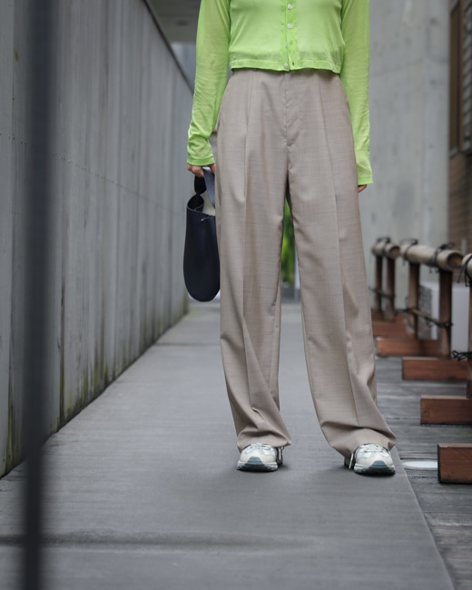 AURALEE Super Fine Tropical Wool Slacks [Top Beige]