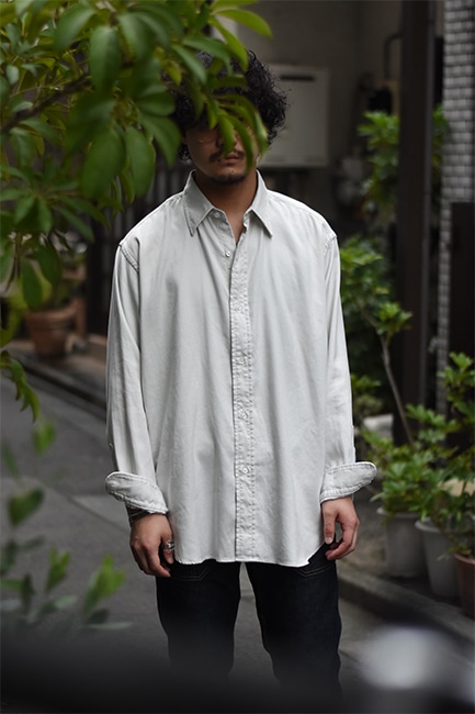 A.PRESSE/アプレッセ】Double Weave Twill Regular Collar Shirt