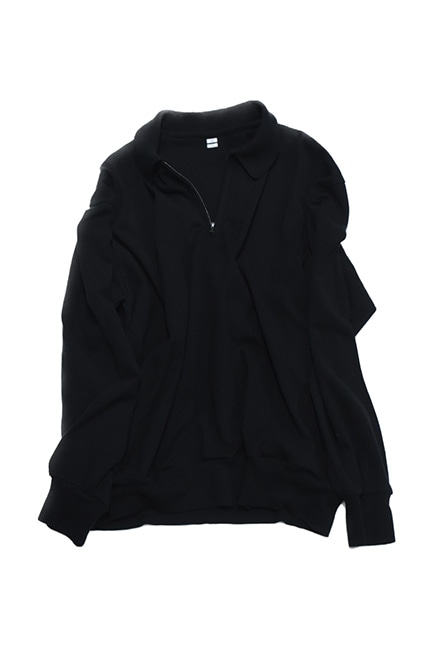 blurhrms/ブラームス】Co/Silk Nep Harf-Zip Shirt