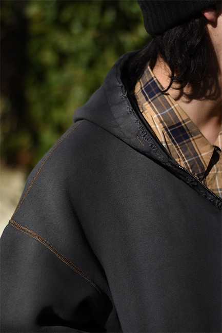 NEXUS Ⅶ./ネクサスセブン】Damaged W-Face Hoodie