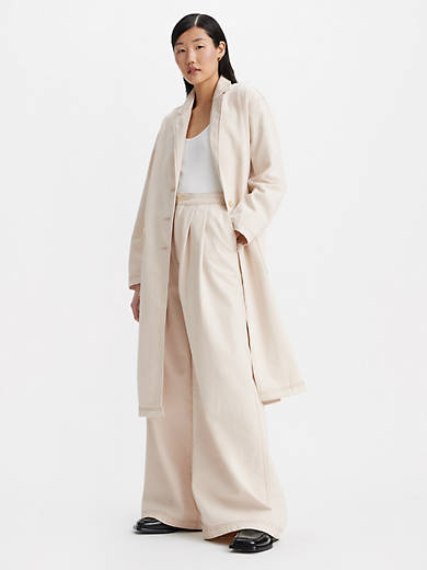 Japanese Denim Pleated Trousers - White | Levi's® US