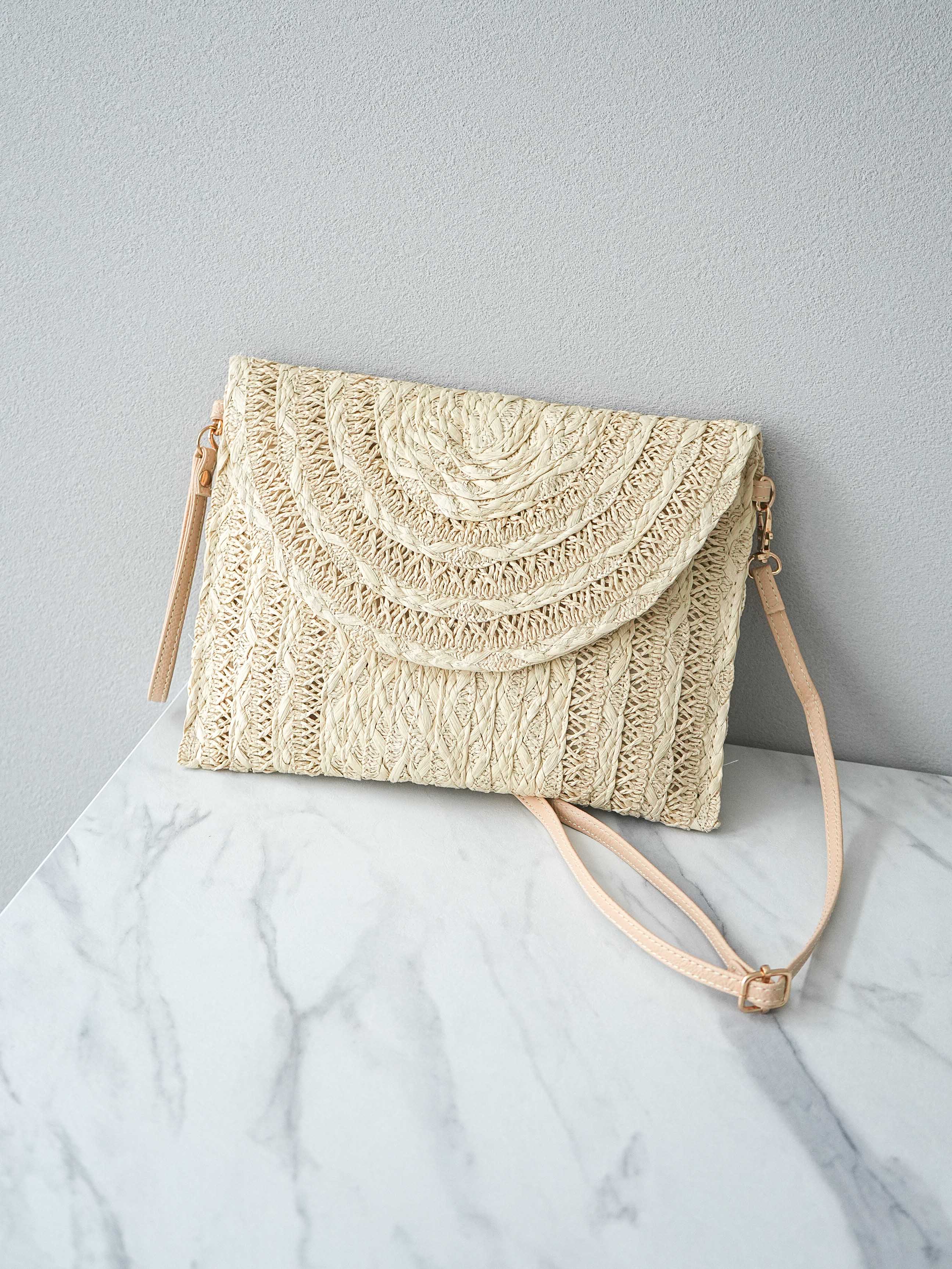 予約]ペーパークラッチバッグ/アイボリー – Lumier