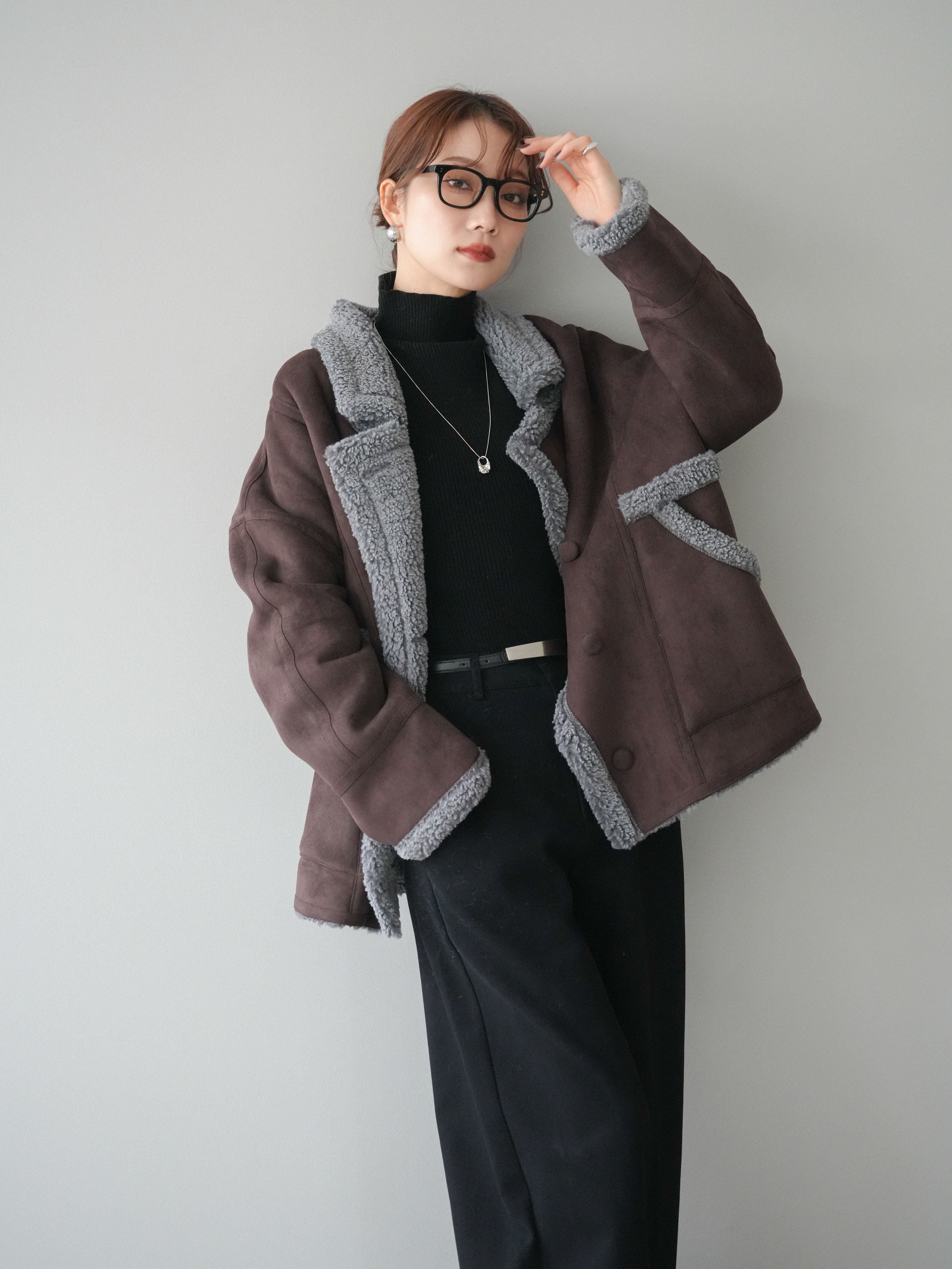 予約]ムートンボアジャケット/brown – Lumier