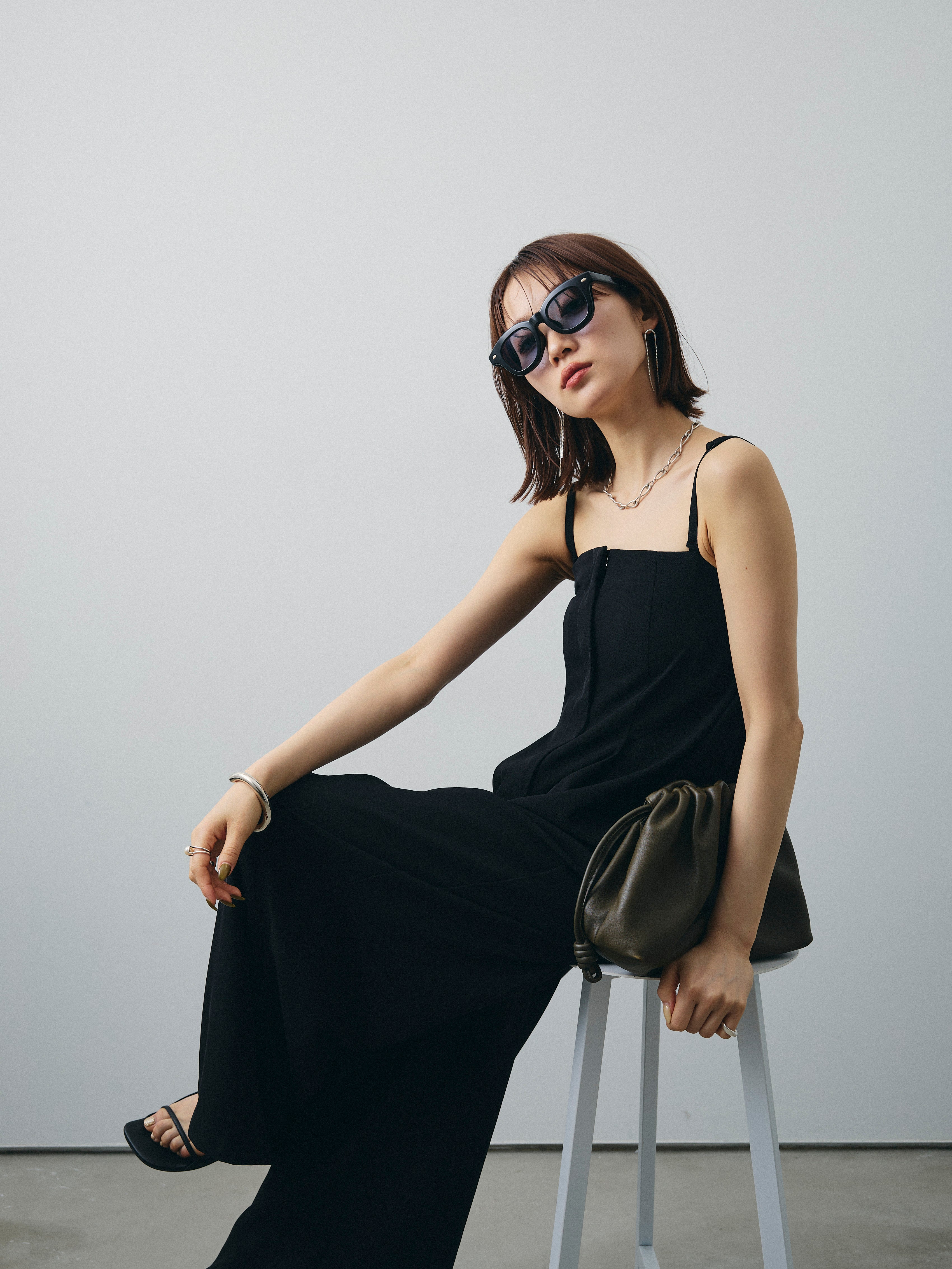 予約]ベアキャミロンパース/ブラック – Lumier