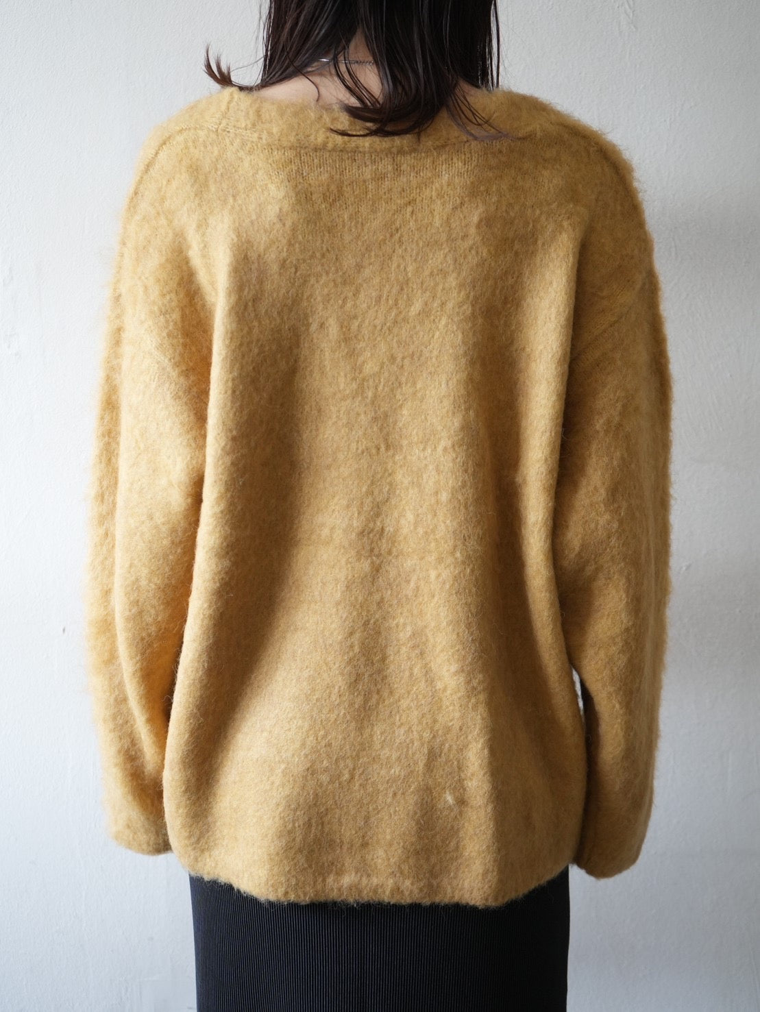 予約]モヘアニットカーディガン/イエロー – Lumier