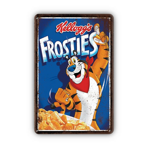 ケロッグ フロスティーズ トニータイガー シリアル レトロ ブリキ看板