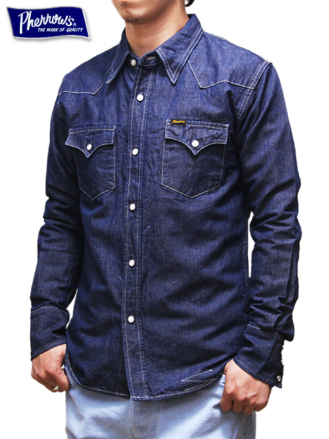 Pherrow's（フェローズ） 】 シャンブレーウエスタンシャツ [ Chambray