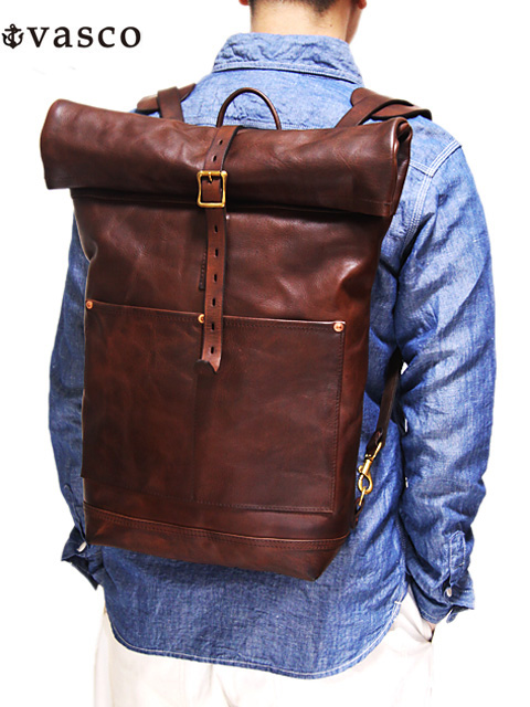 vasco（ヴァスコ） 】 レザーロールトップリュックサック [ LEATHER