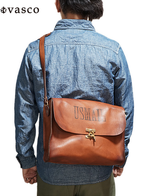 vasco（ヴァスコ） 】 レザーメールバッグ [ LEATHER POST SHOULDER