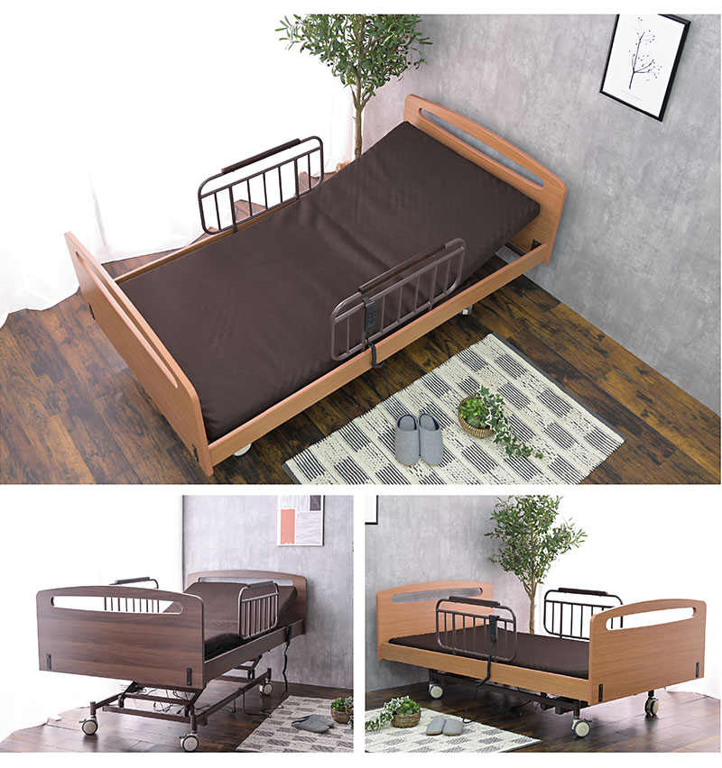 電動ベッド｜3モーター・電動リクライニング・介護向け・簡単操作・高