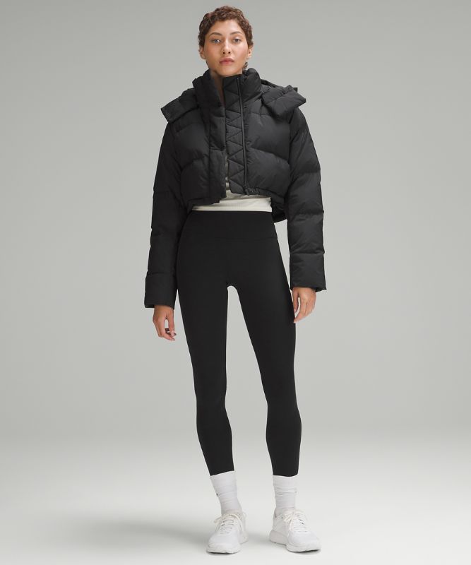 Wunder Puff Super-Cropped Jacket | Black | luludrops