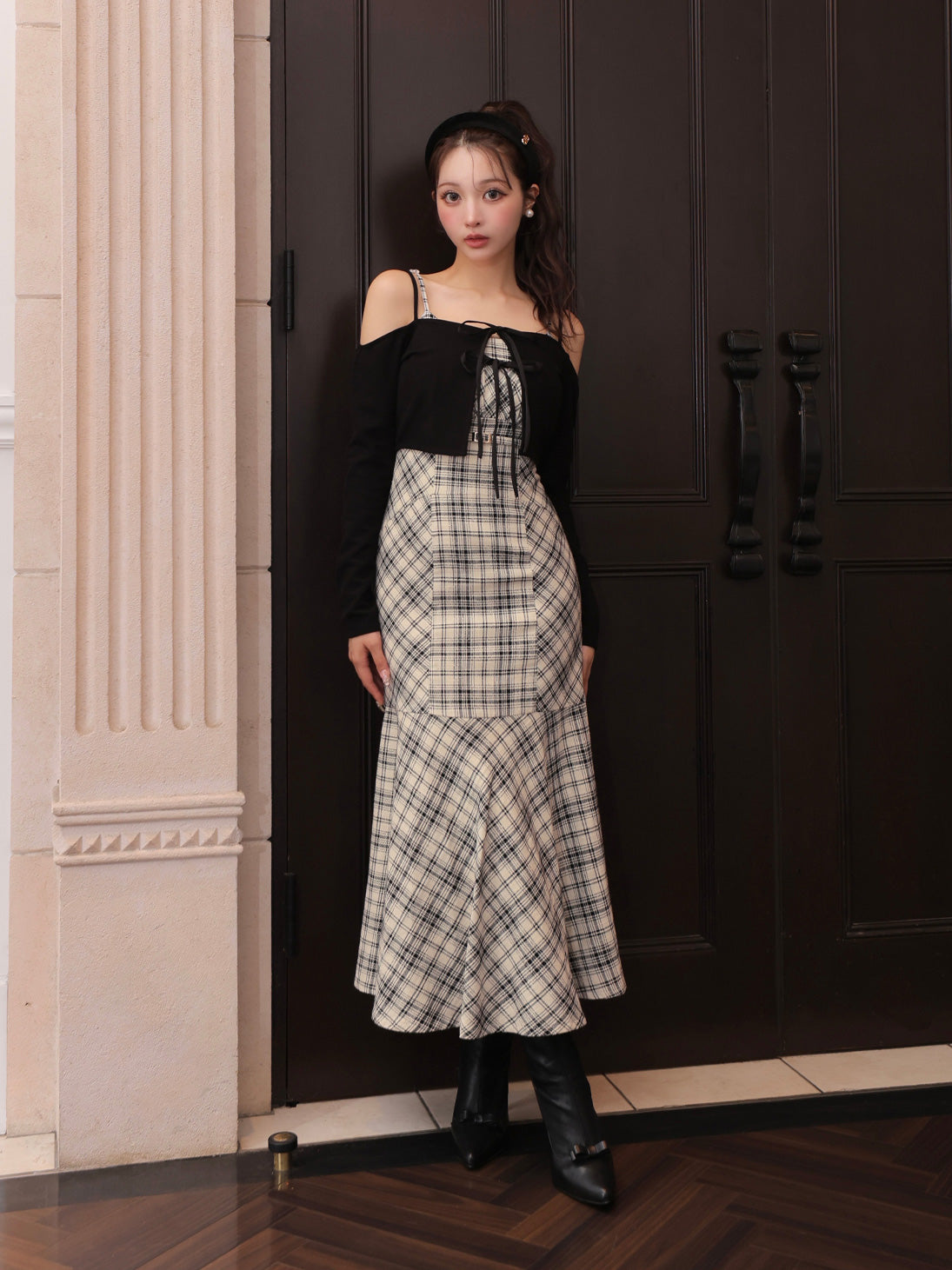 SALE】Check mermaid ensemble onepiece(eme10759) – M me eme