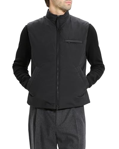 Theory Men's Layering Vest in Motion Nylon, Black, X-Small at