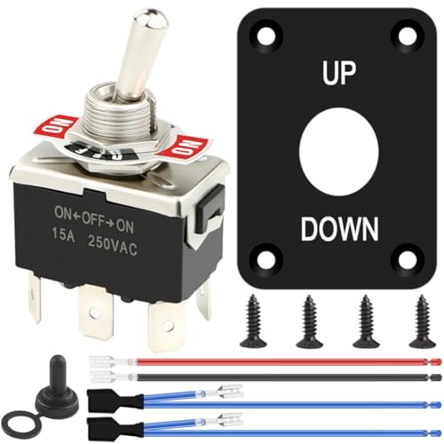 Amazon | Xiatiaosann 刹那的な逆極性トグル スイッチ 12 v 20 a DPDT