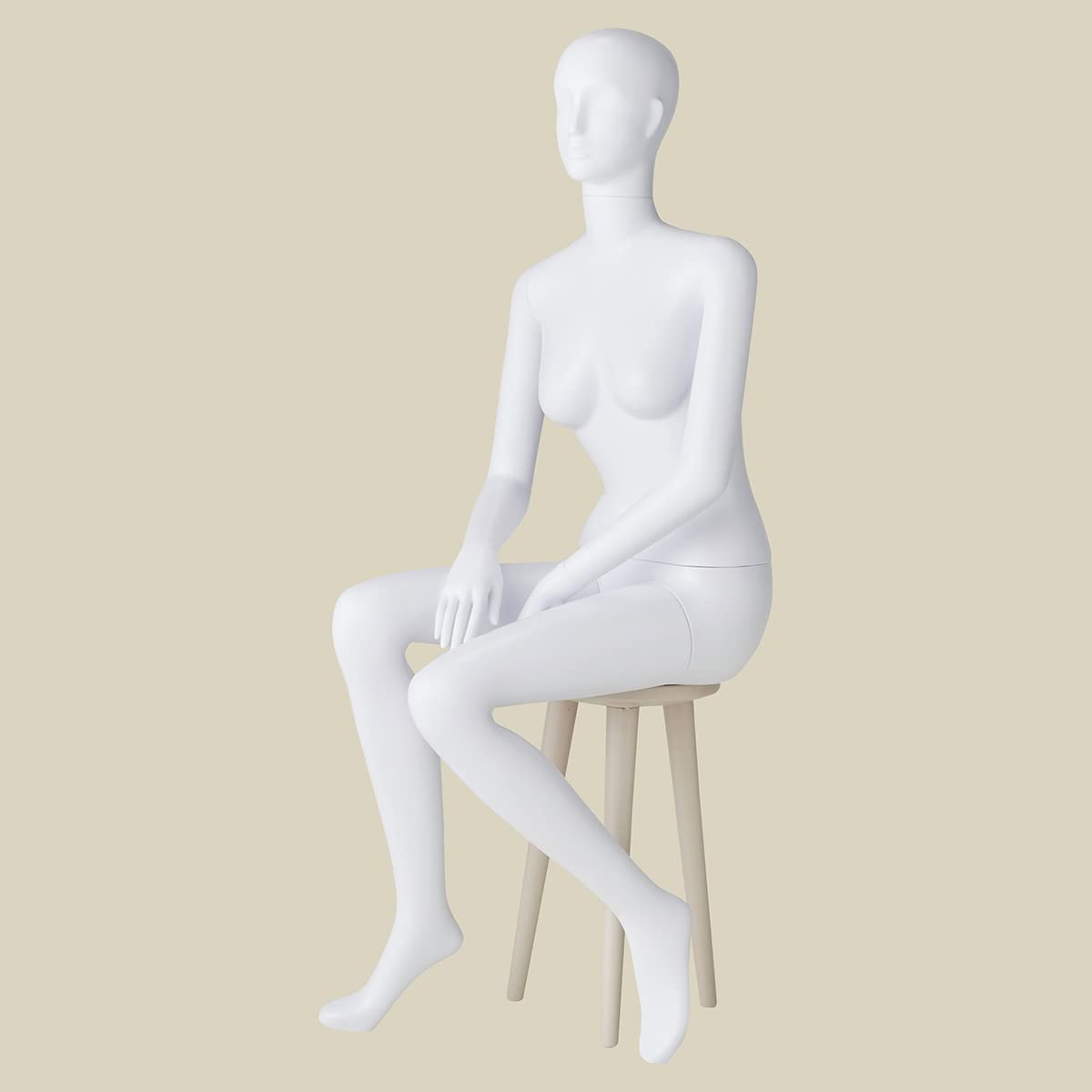 Amazon.co.jp: 軽量ABS製 婦人全身リアルマネキン座りポーズ(水性塗装
