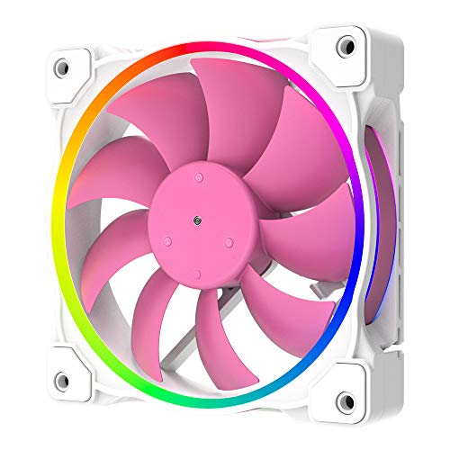 Amazon | アイネックス リングARGB LEDファン 120mm PWM ZF-12025-PINK