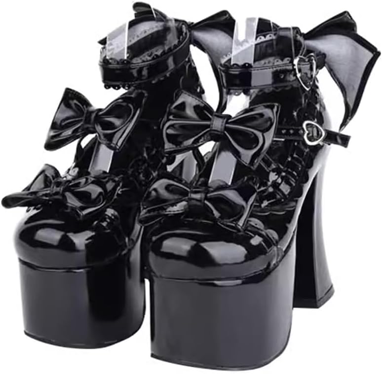 Amazon | [cnstone] ロリータ 靴 12.5cmヒール 厚底 パンプス ゴシック