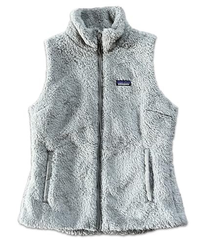 Patagonia Womens Los Gatos Full Zip Fleece Vest Large Light Gray
