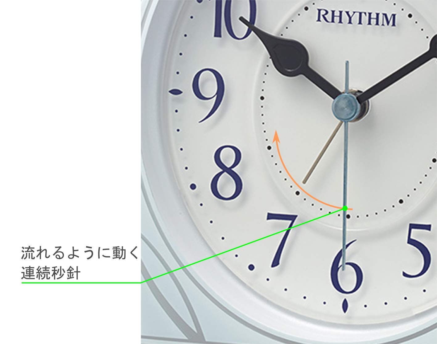 Amazon.co.jp: リズム(RHYTHM) 目覚まし時計 連続秒針 電子音 アラーム