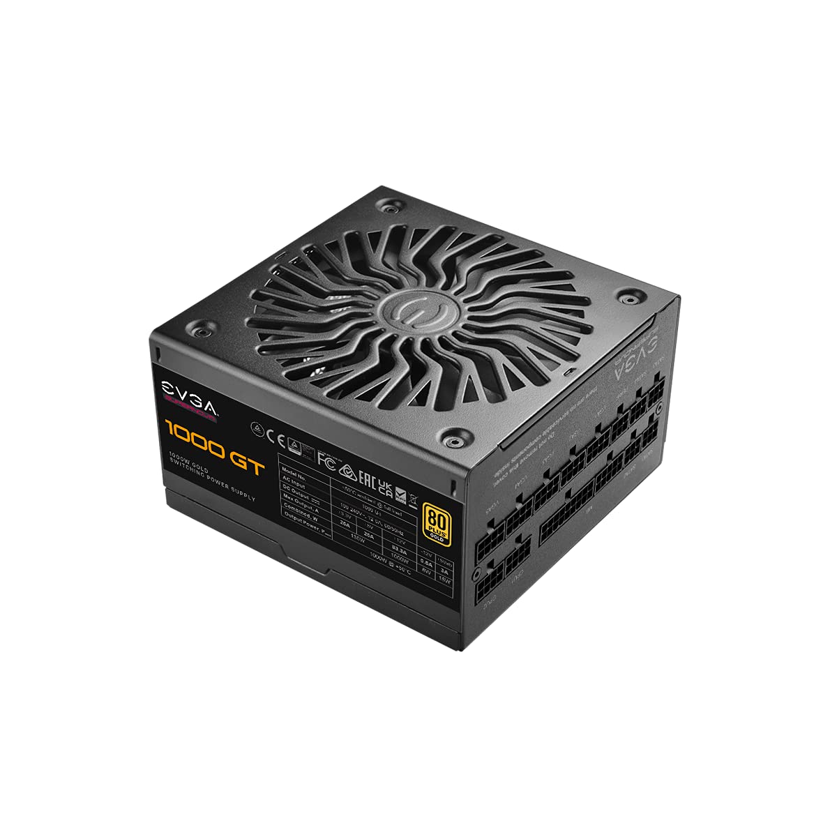 EVGA Supernova 1000 GT, 80 Plus Gold 1000W, Fully Modular, Auto