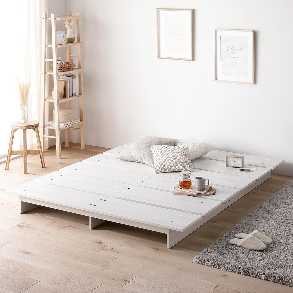 Amazon｜RASIK ベッド シングル ステージタイプ フレームのみ ホワイト